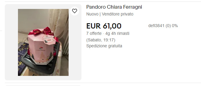 Chiara Ferragni Il Pandoro Ora Spopola Su Ebay Ecco A Quanto Viene