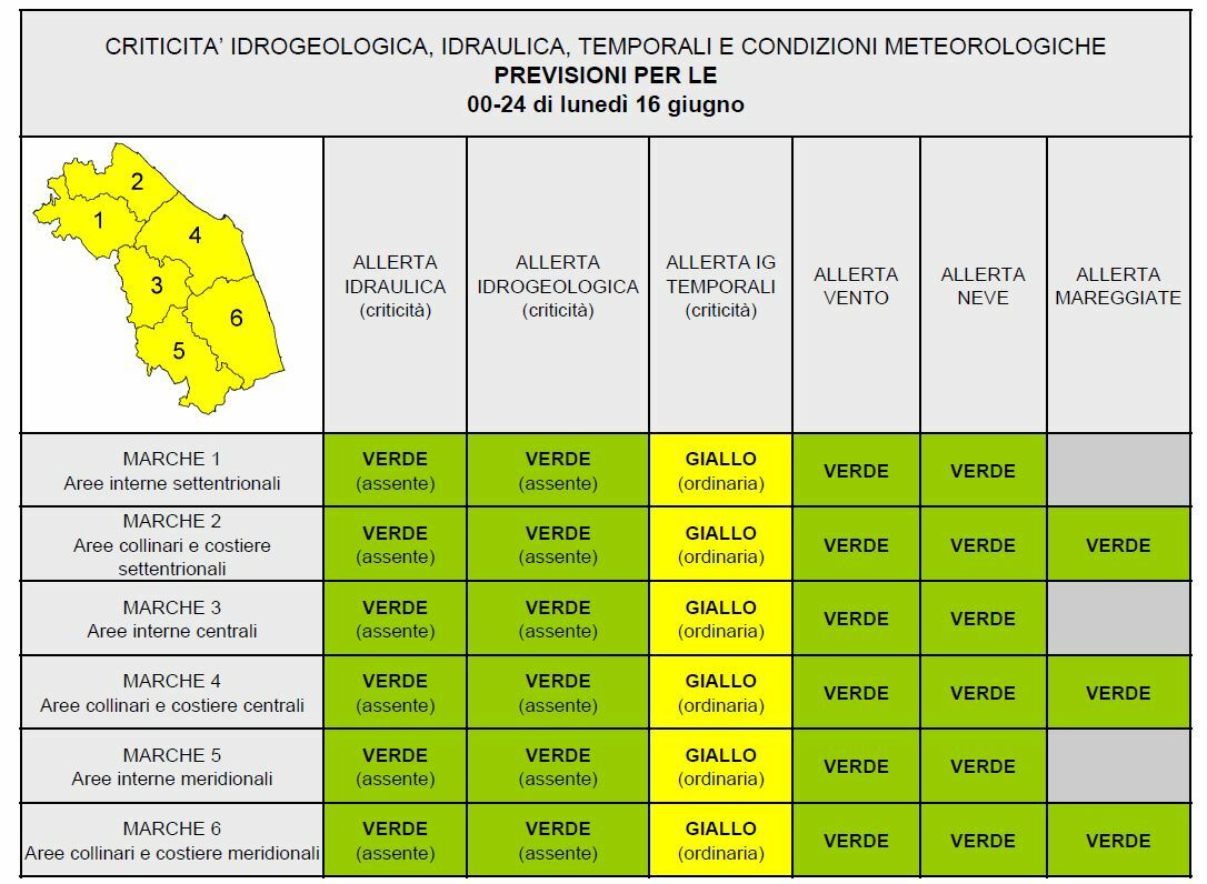 occhio al meteo, sulle Marche arriva l'allerta temporali. Ecco quando e dove