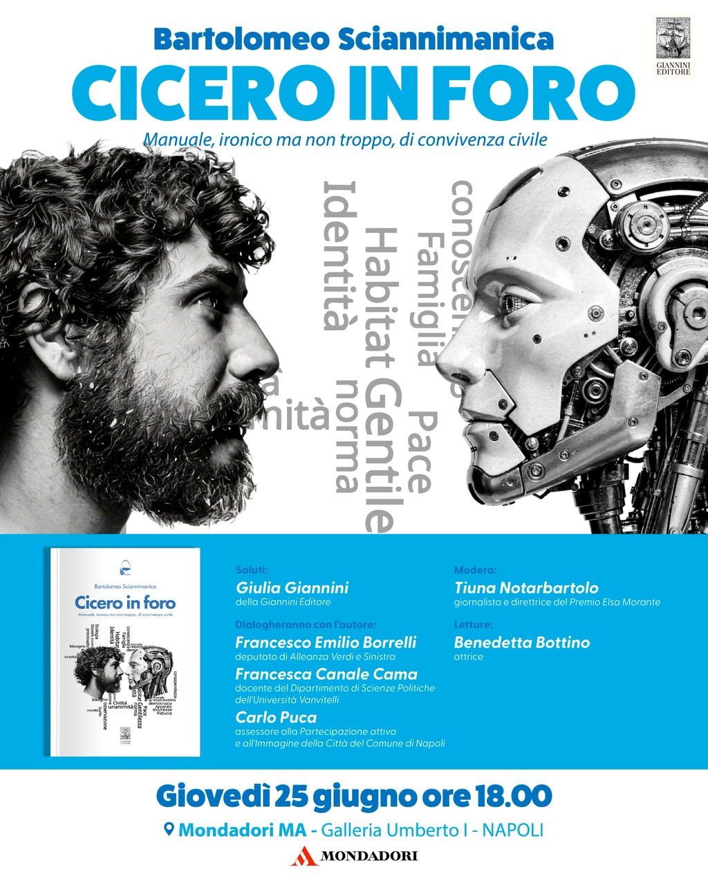 Cicero in foro&rdquo;, la presentazione del libro di Bartolomeo Sciannimanica  alla Mondadori di Napoli